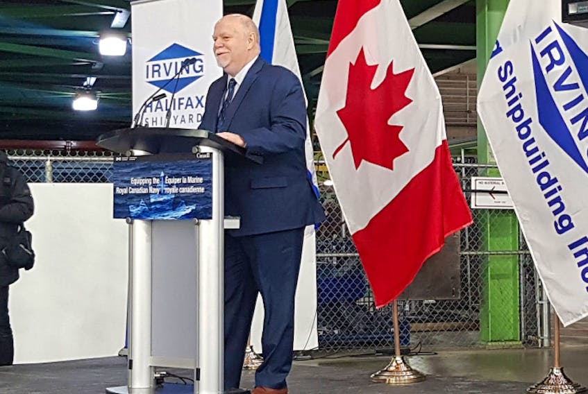 Gary Fudge was named general manager and vice-president of Lockheed Martin Canada, Rotary and Mission Systems speaks during a recent press conference to announce the company’s successful bid to build Canada’s new fleet of 15 frigates.