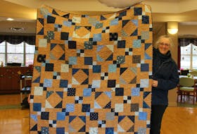 Jane Maddin made an ‘honour quilt’ to as a respectful covering for deceased residents of Wynn Park Villa when they are taken out to the funeral home.