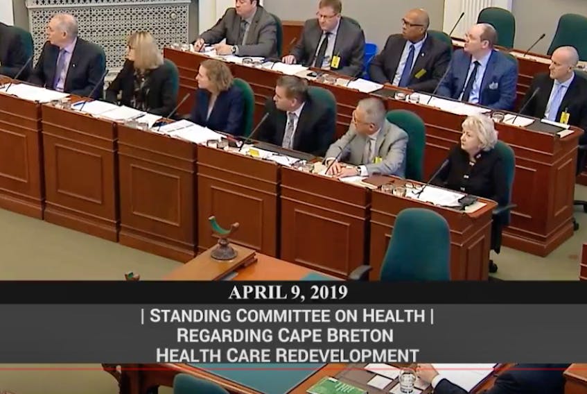 The Standing Committee on Health discusses Cape Breton health care redevelopment on Tuesday, April 9, 2019.