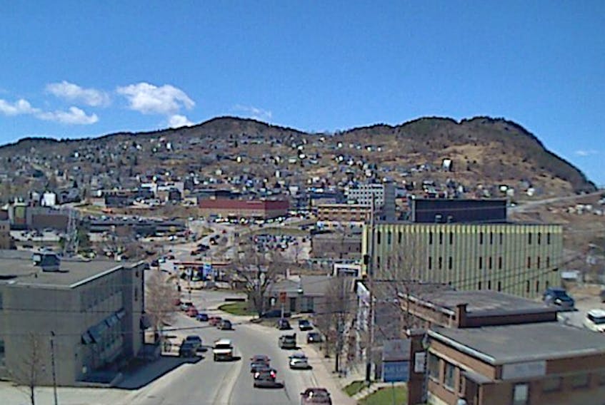Our web-cam view looks west on Main Street, Corner Brook.