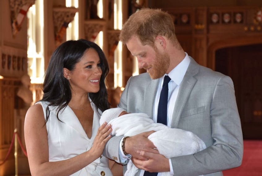 Meghan and Harry with their baby boy.
-THE ROYAL FAMILY