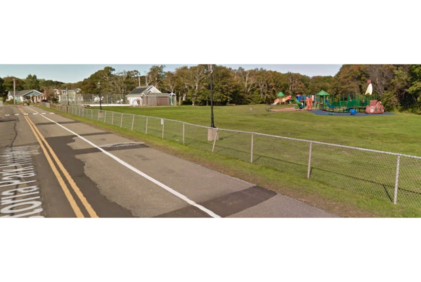 The bike lane in front of the pool and playground at Victoria Park in Charlottetown is closed to bike traffic while the fence is being replaced.