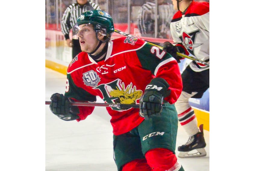 Halifax Mooseheads forward Ben Higgins plays a fast, exciting game.