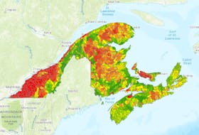 Screen shot of the interactive forest atlas from the Nature Conservancy of Canada's  Freshwater Conservation Blueprint. Nature Conservancy of Canada website.