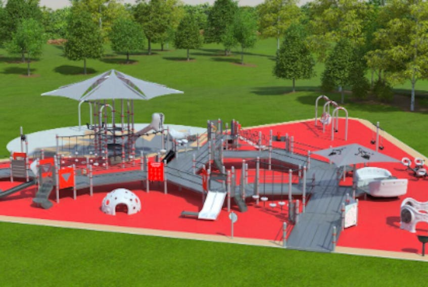 Another view of the accessible playground.