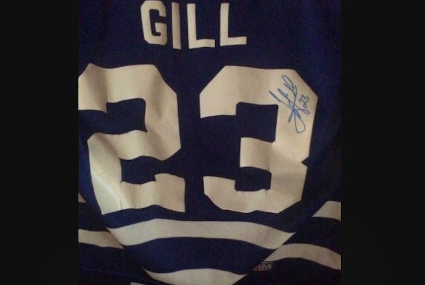 Chris Wood of New Minas had his hockey dream come true when he was recently connected with NHL hockey star Todd Gill. Through a series of connections, Wood spoke to his hockey idol on the phone, and had his jersey signed. CONTRIBUTED