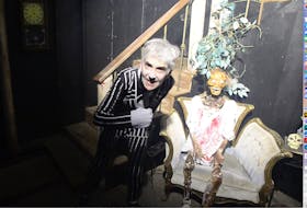 Visitors get a spooky greeting at The Fear the Darkness haunted house at Alderney Landing in Dartmouth. This year's theme was Castle Dracula and the Chronicle Herald went on a tour on the night before Halloween 2019.