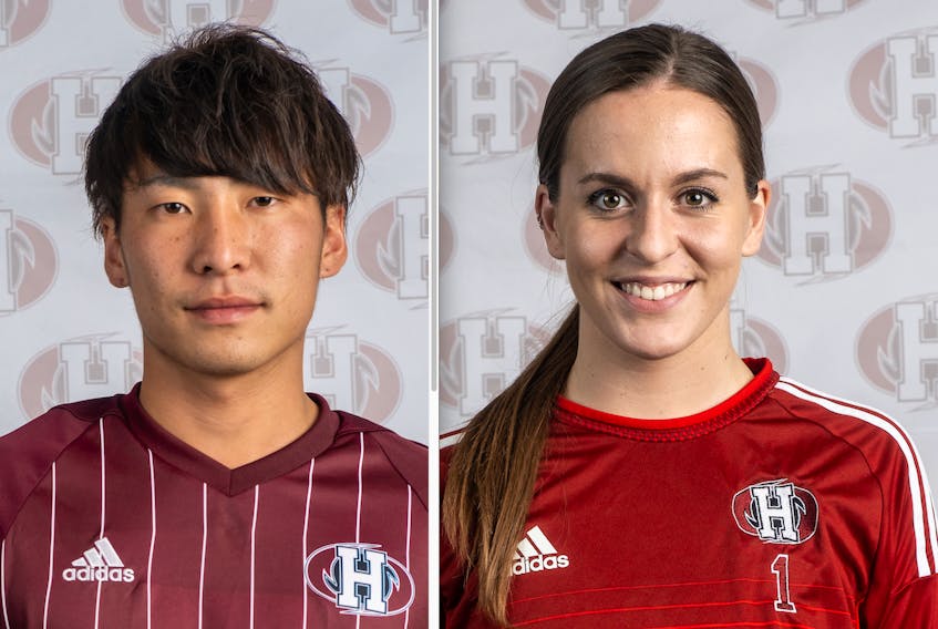 Nicole McInnis and Kaito Yamamoto play soccer for Holland College.