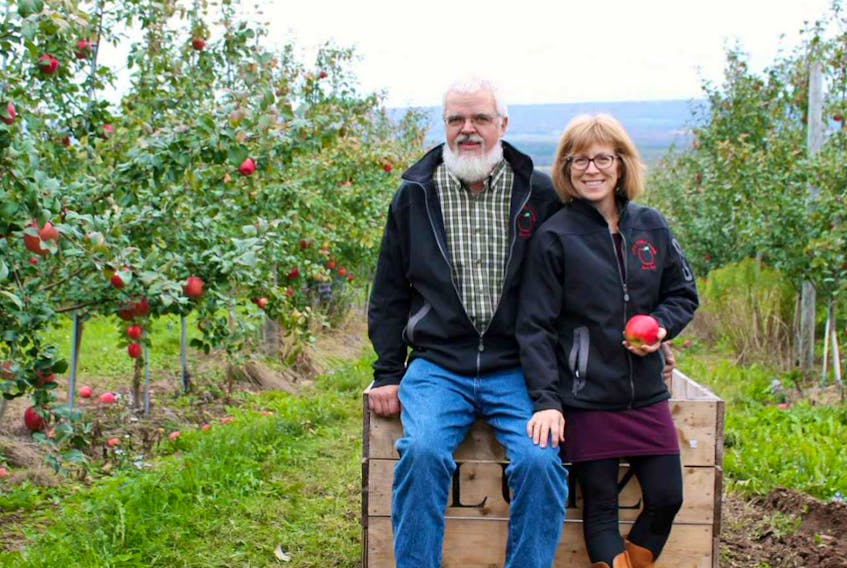 Apple and pear grower Larry Lutz and his wife Janice have been hammered by repeated bad weather this year.