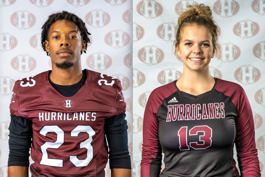 Zayley Murphy and Justice Grant are student-athletes at Holland College.