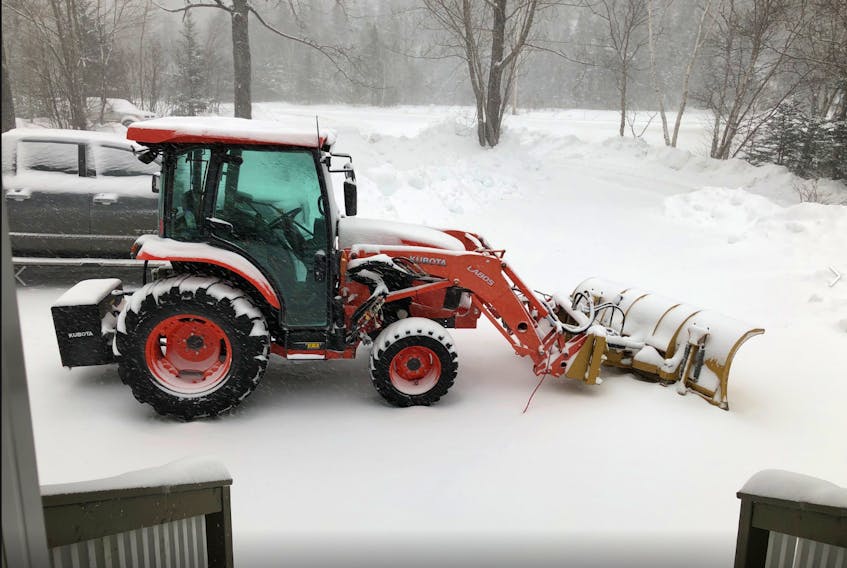 The picture of this plow appeared with a Facebook post from Kilmory Resort Friday that they'd be open for travellers caught in the storm. Photo courtesy Facebook
