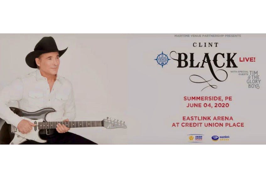 Country music singer Clint Black will perform in Summerside in June.