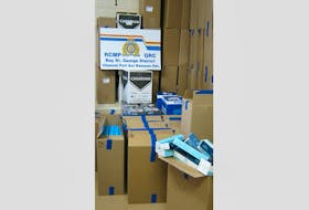 Contraband tobacco seized by Port aux Basques RCMP.