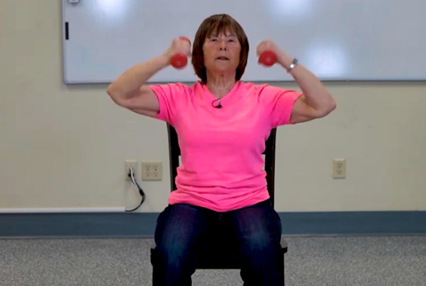 Sharon Lynch is offering videos on chair exercises to keep seniors active.