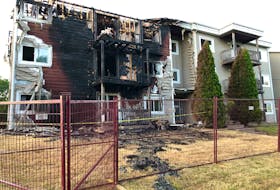 The Canadian Red Cross provided emergency lodging to 28 tenants after this Hartlen Court apartment building in North Kentville caught fire June 19.
