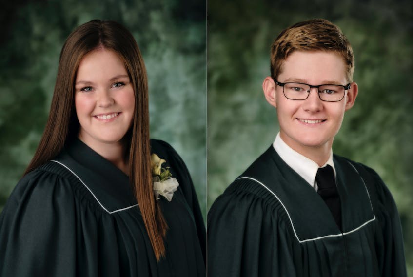 Ellen Cole and Charlie DesRoches have been named the athletes of the year at Kensington Intermediate-Senior High School.