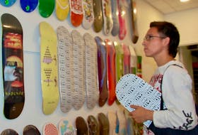 T.J. Doyle was one of the many customers that came out for the July 3 opening of Town City, a new skateboard shop in Charlottetown.