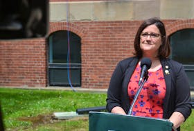 Green Opposition critic Karla Bernard takes questions from media on Friday. Bernard said the province's anticipated plans for the reopening of schools amounted to a "skeletal outline."