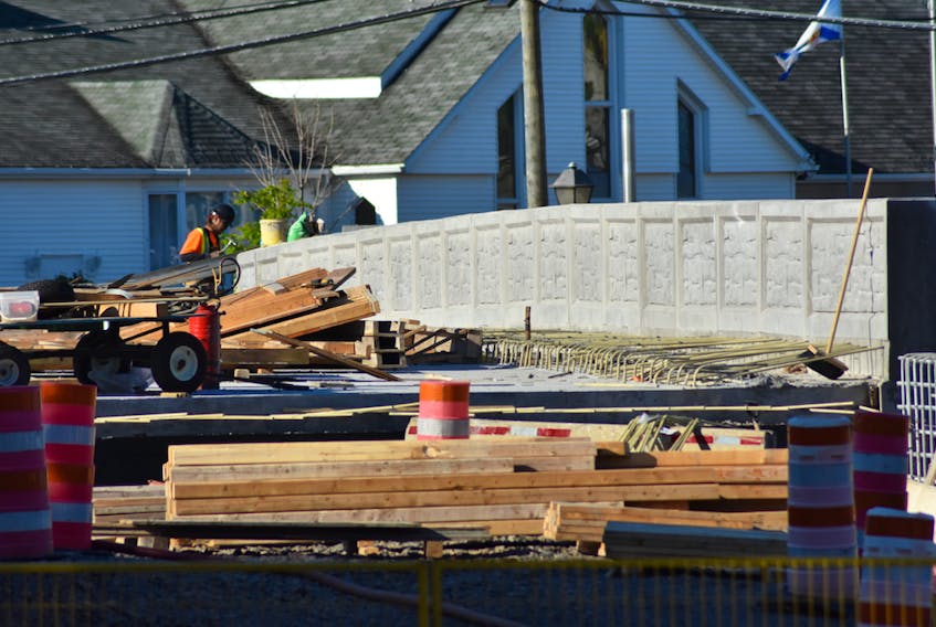 Construction is slated to wrap up at the site of the new bridge under development in the Town of Kentville by Oct. 31.