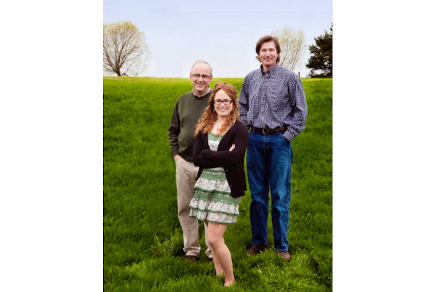 Fiddler’s Sons with John B. Webster, left, Courtney Hogan-Chandler and Eddy Quinn, will perform at the Benevolent Irish Society this evening.