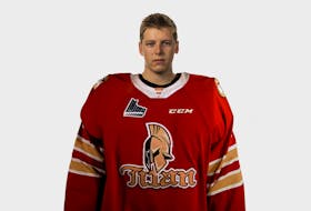 Chad Arsenault is a goalie with the Acadie-Bathurst Titan of the Quebec Major Junior Hockey League.