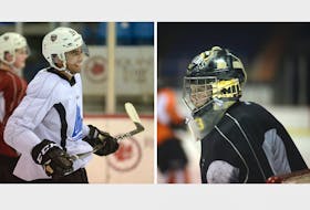 Pierre-Olivier (P.O.) Joseph, left, and Matthew Welsh were teammates with the Charlottetown Islanders for 3 ½ seasons.