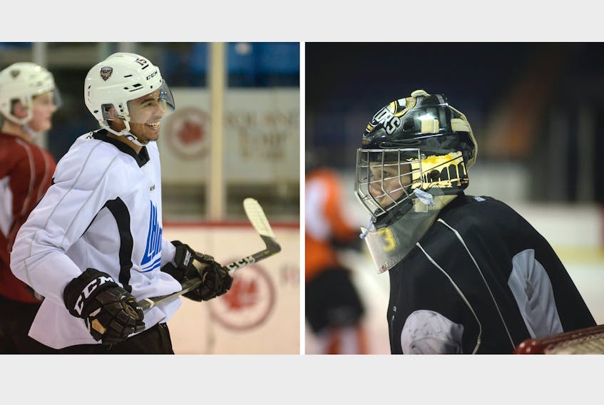 Pierre-Olivier (P.O.) Joseph, left, and Matthew Welsh were teammates with the Charlottetown Islanders for 3 ½ seasons.