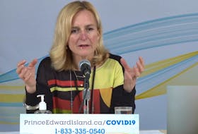 Dr. Heather Morrison, Prince Edward Island's chief public health officer, speaks during Wednesday's COVID-19 news briefing.
