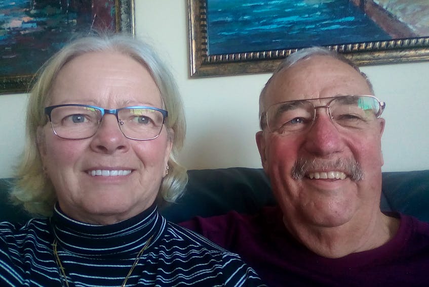 Sharon Anscomb, left, says her husband Rick signed a document, authorizing to be billed for a semi-private room, when he was mentally incapacitated at the Valley Regional Hospital in December 2019. The Anscombs received the bill from the Nova Scotia Health Authority on Monday, Feb. 17, 2020.