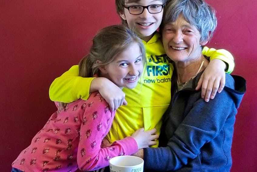Simone MacDonald with her grandchildren Brooklyn and Colton – “her pride and joy.” Contributed