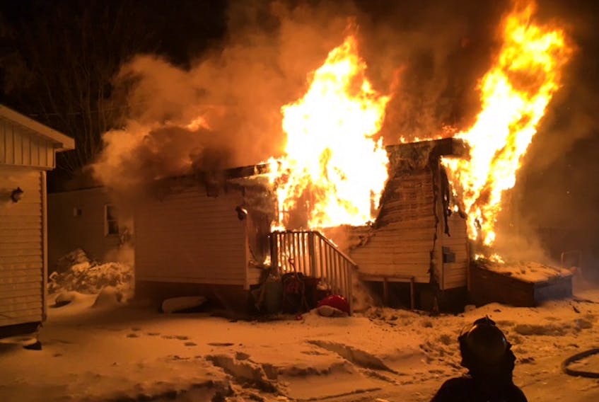 There was a fire on Skylark Street in Greens Trailer Court New Glasgow Tuesday night.