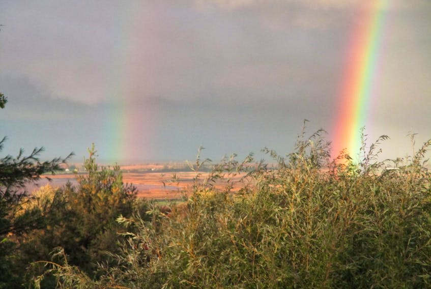 Jim Amos captured this beautiful double rainbow around suppertime Oct. 17 near Wolfville, N.S.