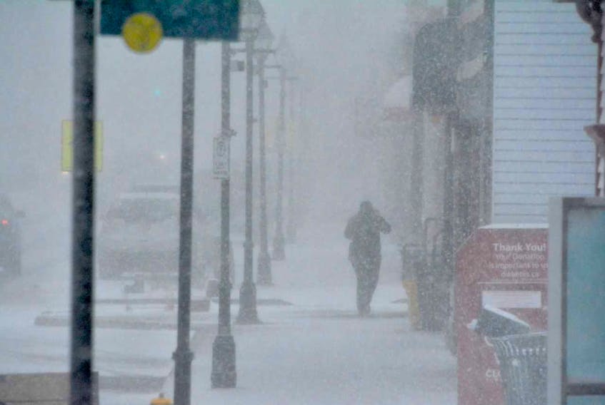 Snow officially began falling in the Yarmouth County around 11:30 a.m. as the storm tracks towards Cape Breton Island. Parts of Cape Breton are expecting to receive 10-15cms with high winds. The snow is expected to change to rain later tonight.