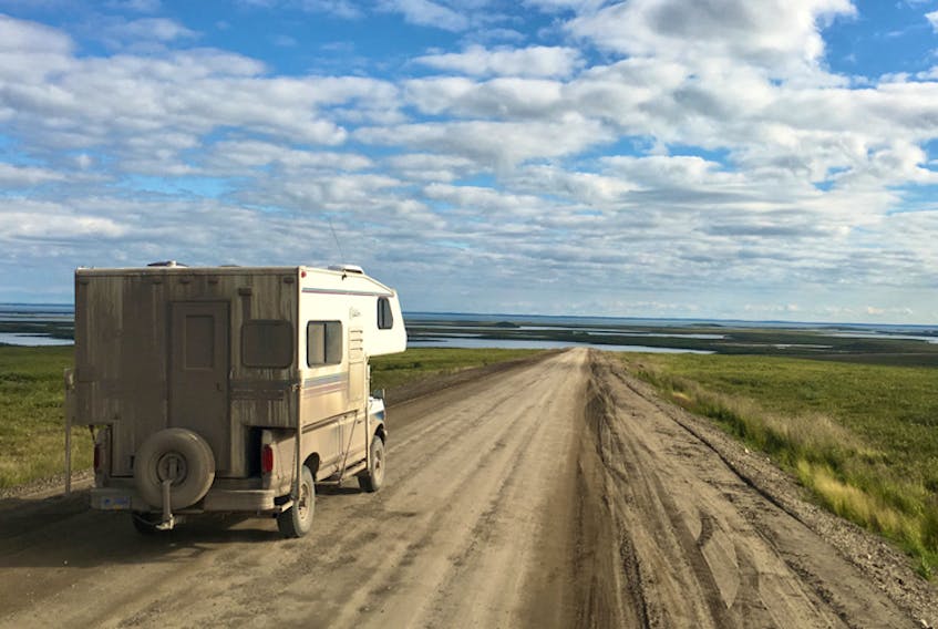 With the opening of the Inuvik-Tuktoyaktuk Highway last November, for the first time ever, one can drive, ride or even walk to Canada’s third coast on an all-season road. Like never before in the summer, the people of Tuktoyaktuk now see campers, motorcycles, trucks and bicycles pulling into town and staring out over the Arctic Ocean into the Polar abyss.