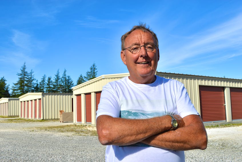 Jim Whalen of Mira stands outside his business East Coast Storage and Movers on Sydney Road in Reserve Mines. Whalen said people rent units for all different reasons including one person for a box of encyclopedias.