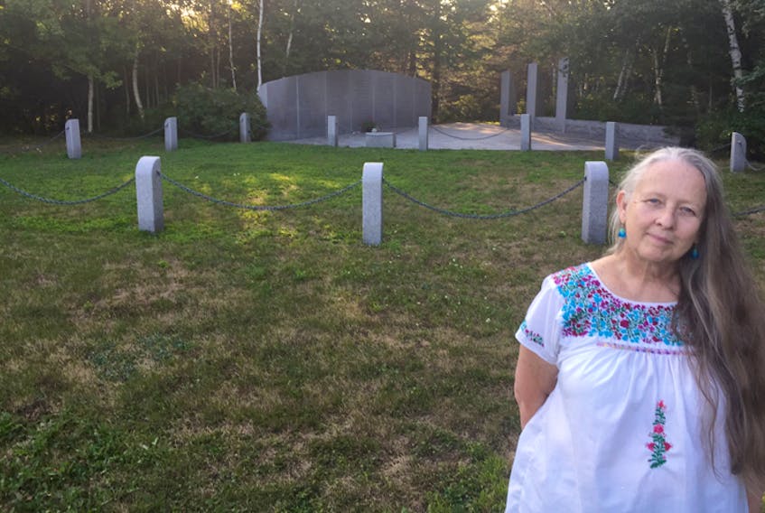 Claire Mortimer lost her father John Mortimer in Swissair Flight 111 crash. She made the trip from Maine to Bayswater to attend Sunday’s 20th anniversary service at the community’s memorial site.