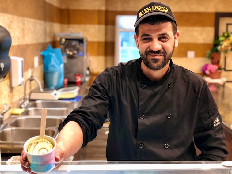Samer Aljokhadar has opened Booza Emessa, Canada’s first Syrian ice cream shop, in Bedford. - Maan Alhmidi