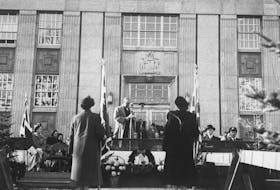 Opening of the Halifax Memorial Library, Nov. 12, 1951. Nova Scotia Bureau of Information