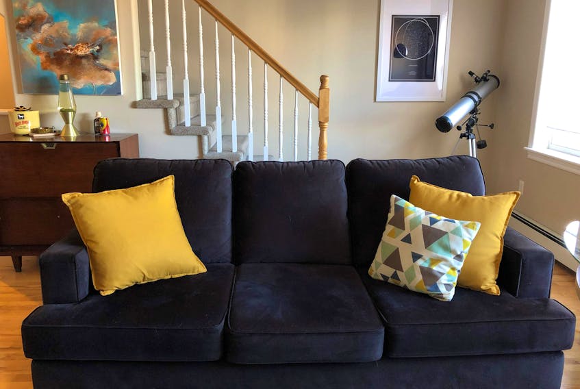 Sometimes redoing a room’s colour scheme is as simple as changing the covers of your throw pillows, like these $5 mustard yellow ones from IKEA.