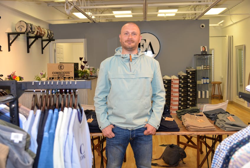 Steven Walsh opened Eastwood Ave. Menswear in Charlottetown on May 22. Since opening, business has been good and he's got the store's website up and running for online sales sooner than expected.