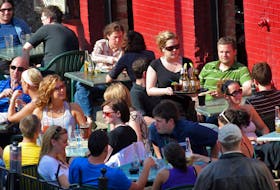 Restaurant and bar owners throughout the region are lobbying for expanded patios as a way to recoup some business as pandemic restrictions ease, though it's anyone's guess if a return to a bustling scene like this on Argyle Street in Halifax will be possible. - Tim Krochak/File