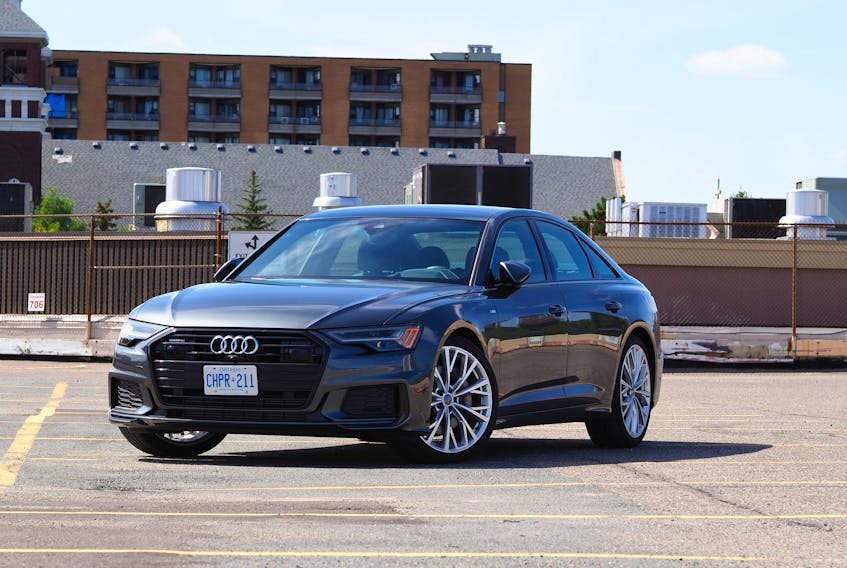 The 2019 Audi A6 is powered by a 335-horsepower, 3.0-litre, V6, turbocharged, hybrid engine.