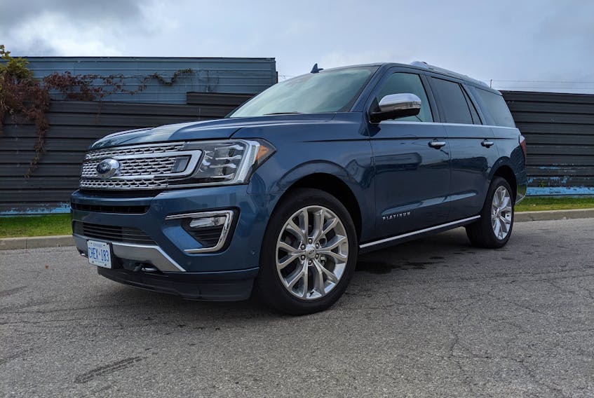 The 2019 Ford Expedition Platinum is powered by a 375-horsepower, 3.5-litre, V6 EcoBoost engine worked by a 10-speed automatic transmission with intelligent four-wheel drive.