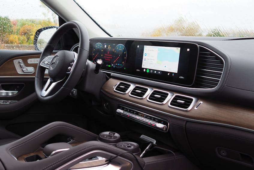 The Mercedes GLE 450 has a knockout cabin with heaps of passenger room.
