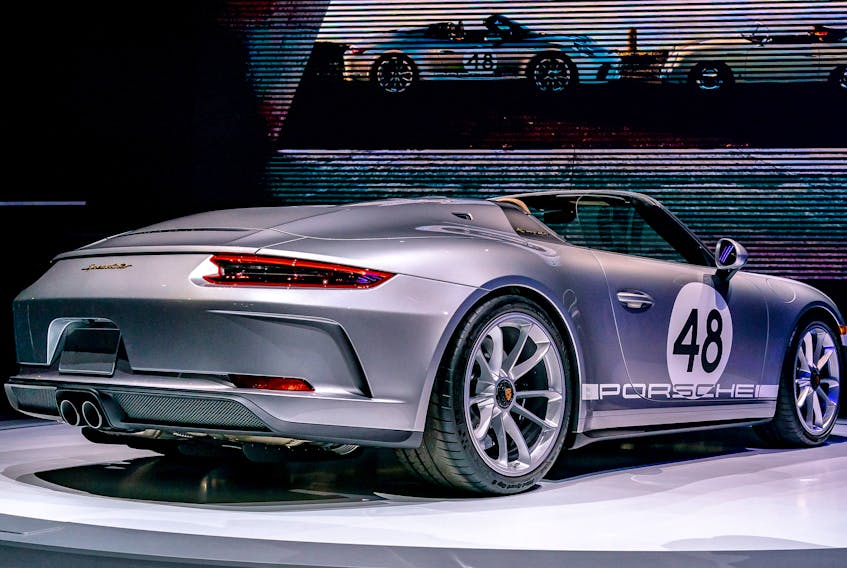 The Porsche 911 Speedster unveiled earlier this year at the New York autoshow.