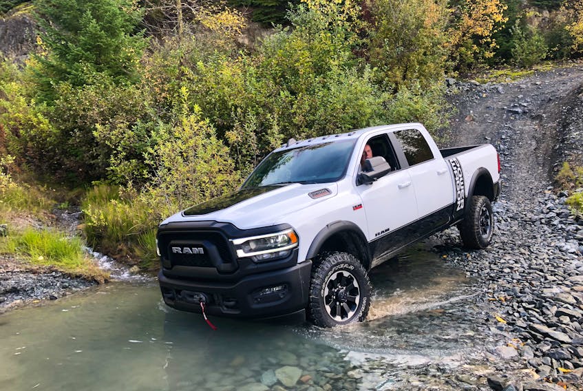 The $64,245 2020 RAM Power Wagon comes only in crew cab configuration with a 6.4-litre version of the Hemi V8, producing 410 horsepower and 429 lb.-ft. of torque. It is mated to a ZF eight-speed automatic.
