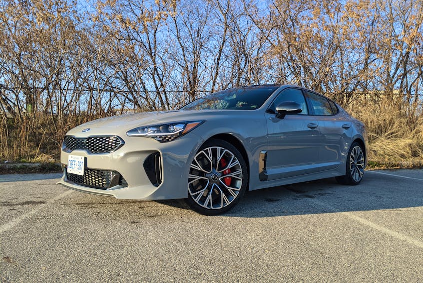 The 2019 Kia Stinger GT Limited 20th Anniversary is powered by a 3.3-litre, V6, twin-turbo engine that makes up to 365 horsepower and 376 lb.-ft. of torque.