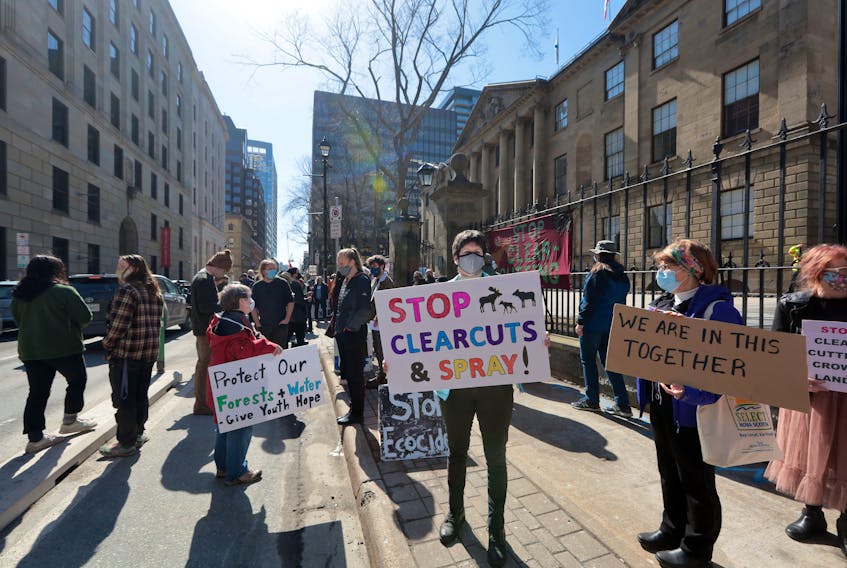 Approximately 75 people rallied outside Province House to boost the spirits, and raise awareness of the hunger strike by Jacob Fillmore. On Tuesday he was on Day 16 of his strike to convince Department of Lands and Forestry to ask for a moratorium on clear cutting of trees on crown land.
