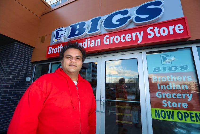 Amit Puggal, co-owner of Brothers Indian Grocery Store (BIGS), is shown outside his new store at 51 Supreme Court, Halifax. The Chronicle Herald