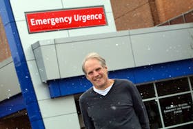 Dr. Sam Campbell outside the emergency department at the Queen Elizabeth II Health Sciences Centre in Halifax in April. ERIC WYNNE - THE CHRONICLE HERALD